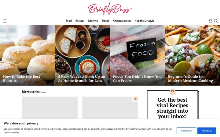 Screenshot of brieflybuzz.com