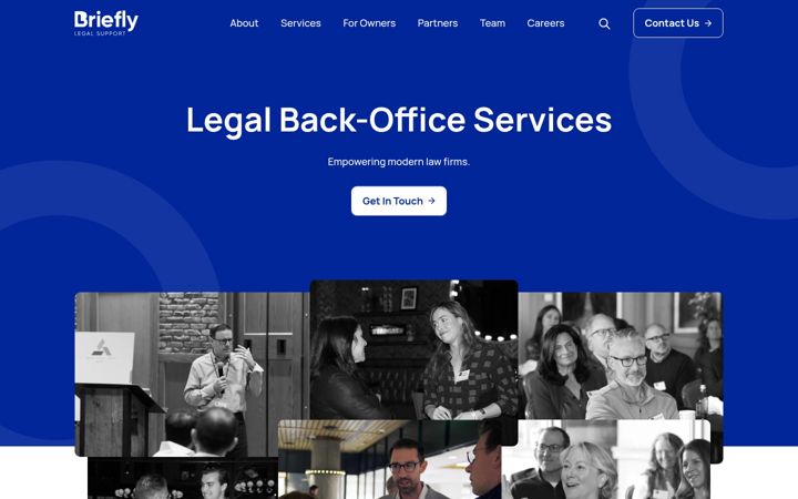 Screenshot of brieflylegal.com