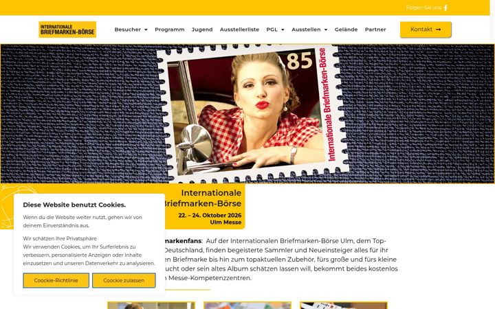 Screenshot of briefmarken-messe.de