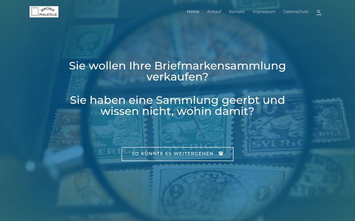 Ekraanipilt saidist briefmarken-muenchen.de