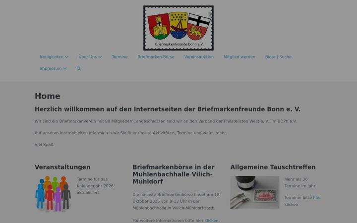 Ekraanipilt saidist briefmarkenfreunde-bonn.de