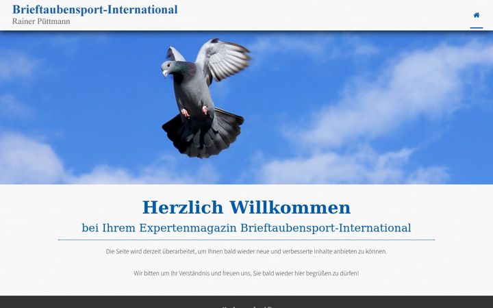 Screenshot of brieftaubensport-international.de