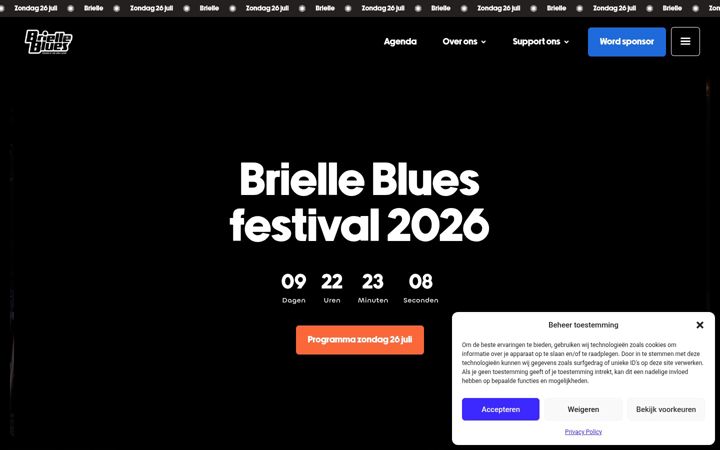 Posnetek zaslona brielleblues.nl