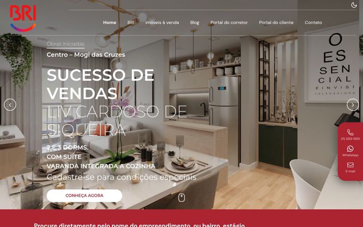 Kuvakaappaus sivustosta briempreendimentos.com.br