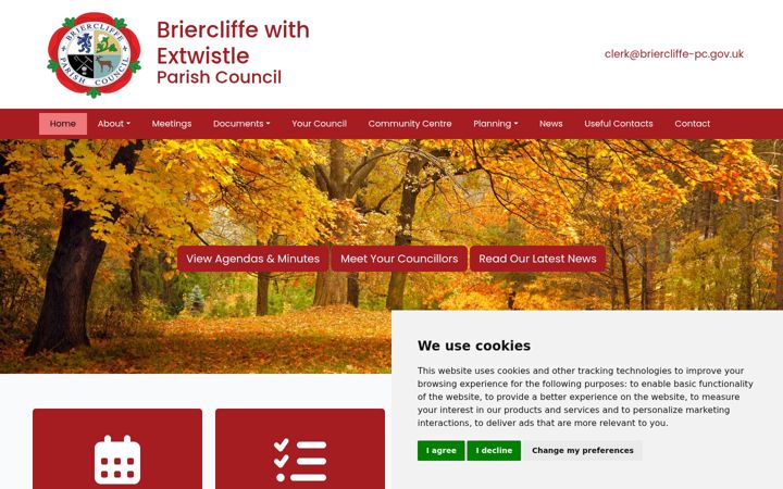 Screenshot of briercliffe-pc.gov.uk