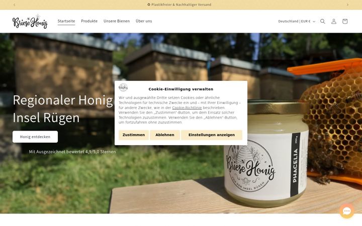 Screenshot of briese-honig.de