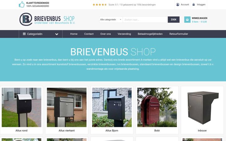 Képernyőkép: brievenbus-onlineshop.be