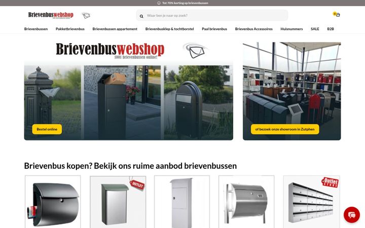 Zrzut ekranu brievenbuswebshop.nl