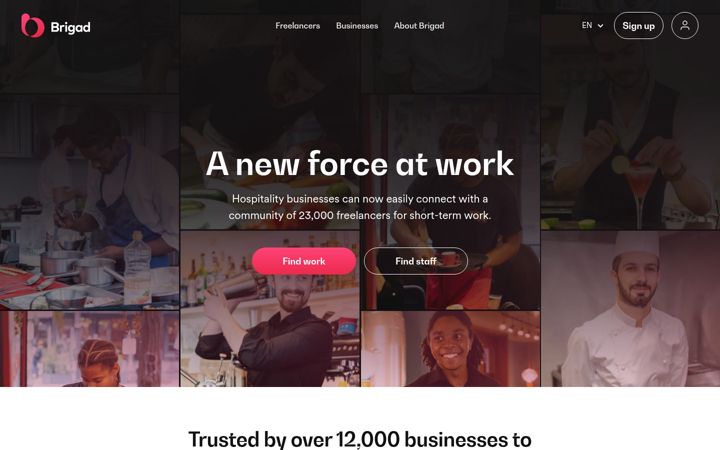 Screenshot of brigad.co