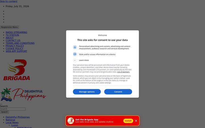 Screenshot of brigadanews.ph