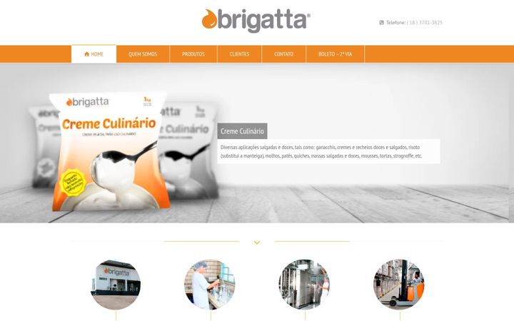 Kuvakaappaus sivustosta brigatta.com.br