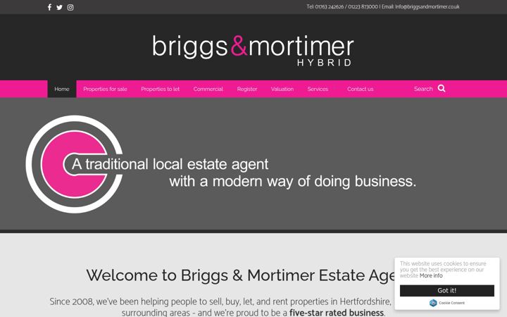 Screenshot of briggsandmortimer.co.uk