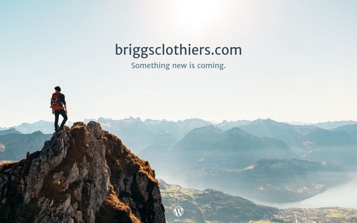 Screenshot of briggsclothiers.com