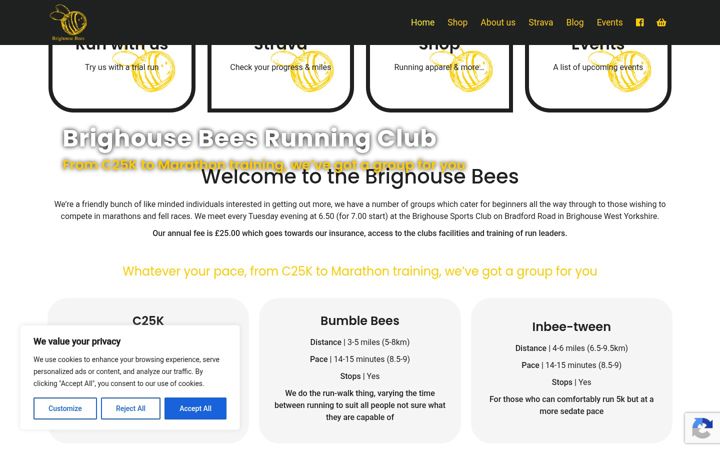 Screenshot of brighousebees.co.uk