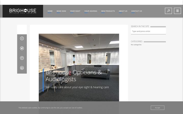 Screenshot of brighouseopticalhearing.co.uk