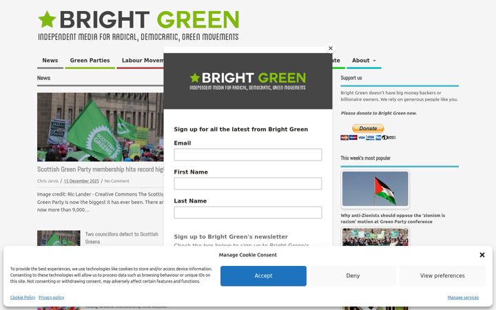 Screenshot of bright-green.org