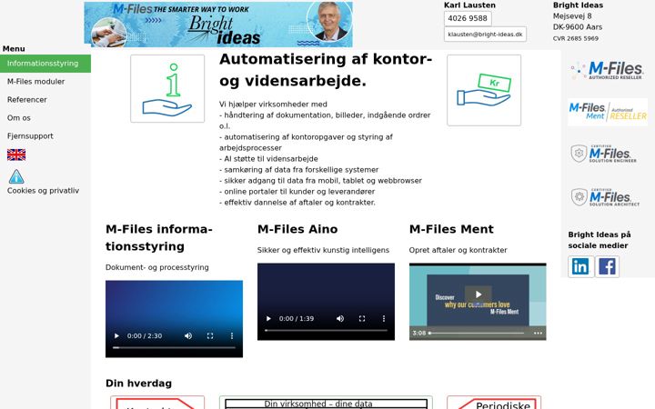 Screenshot of bright-ideas.dk