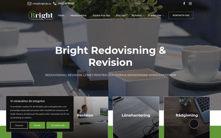 Screenshot of brightab.se