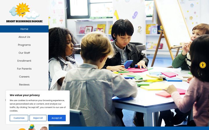 Screenshot of brightbeginningsal.com