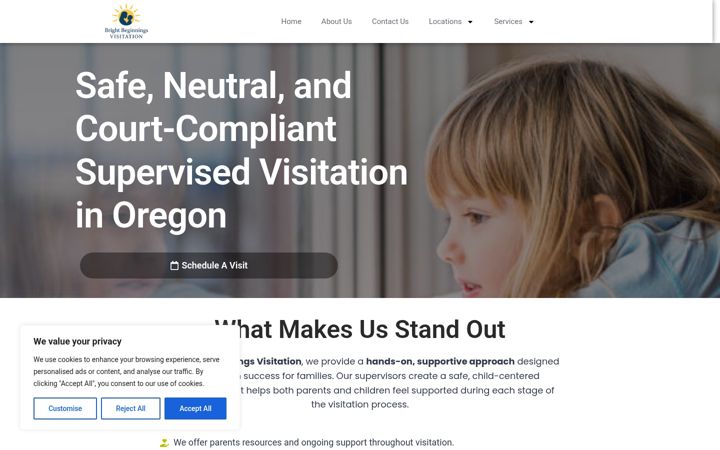 Screenshot of brightbeginningsvisitation.com