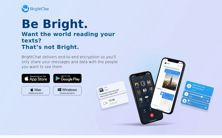 Screenshot of brightchat.com