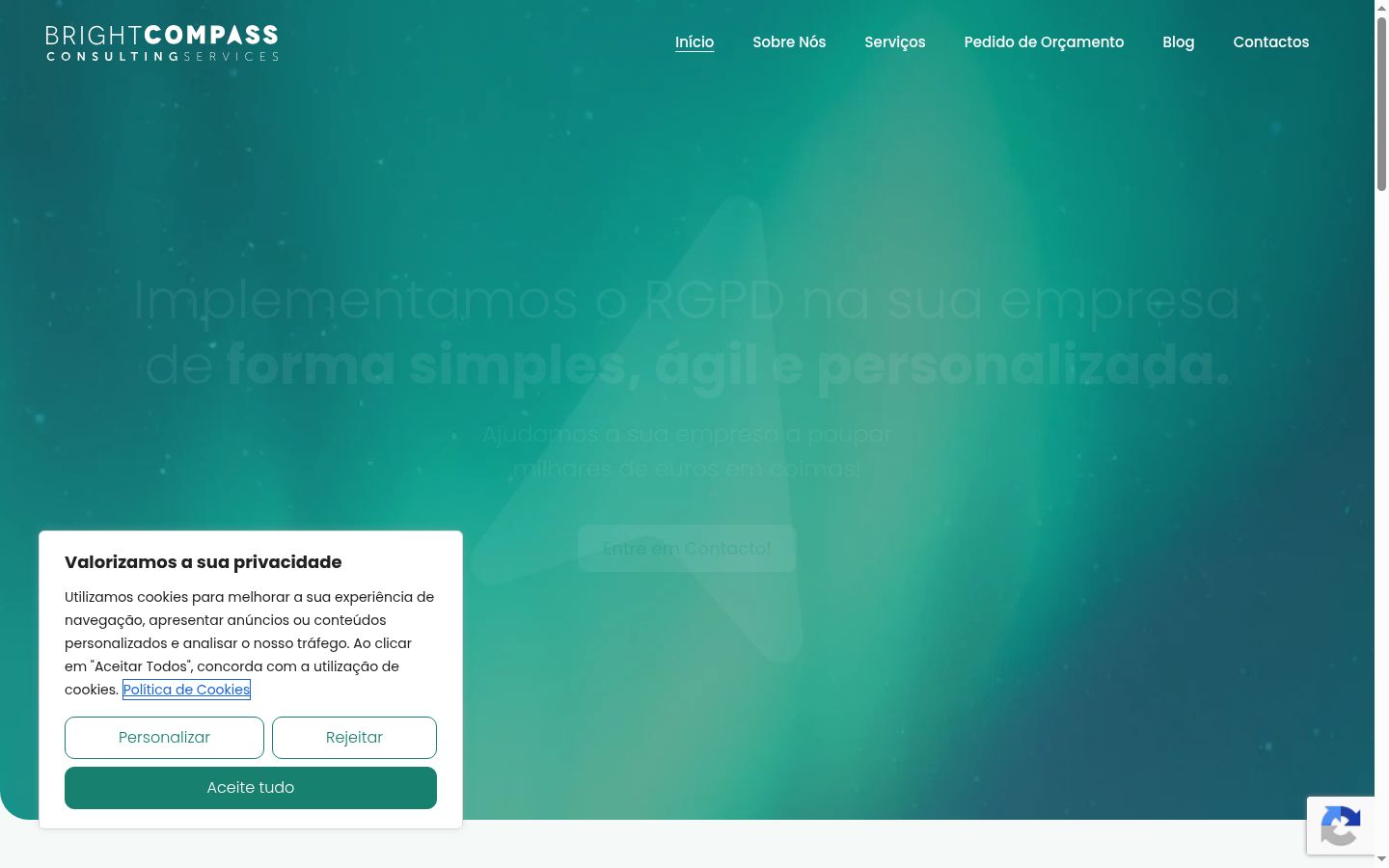 Capture d'écran de la bannière de consentement affichée avant toute interaction