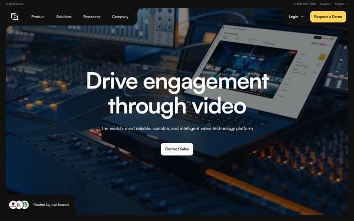 Screenshot ta' brightcove.com