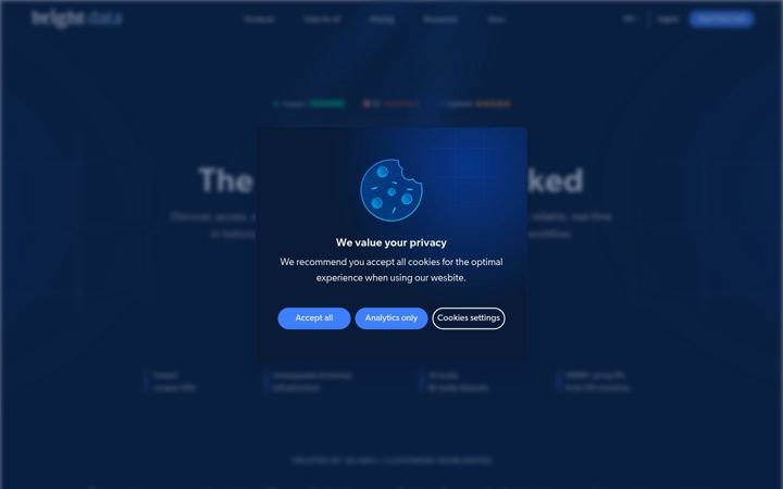 Kuvakaappaus sivustosta brightdata.com