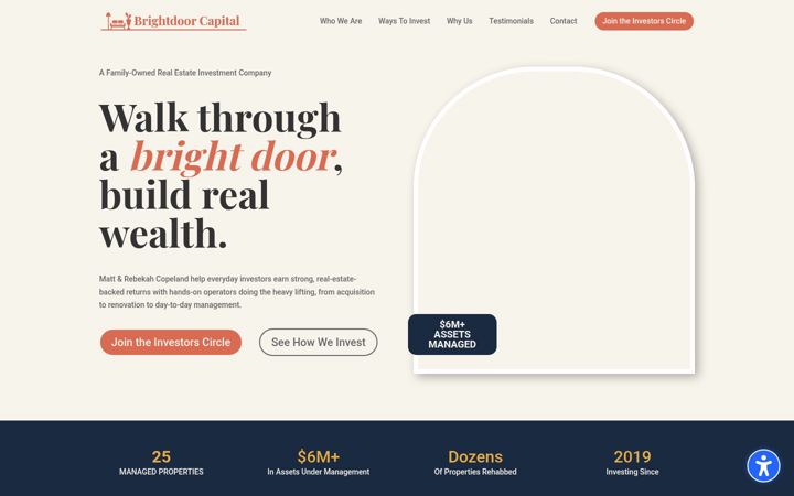 Screenshot of brightdoorcapital.com