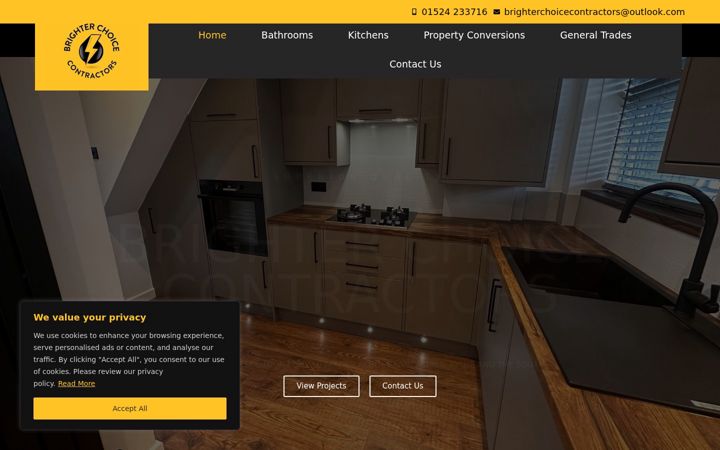 Screenshot of brighterchoicecontractors.co.uk