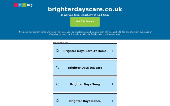 Screenshot of brighterdayscare.co.uk