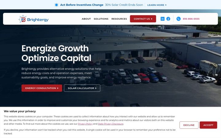 Screenshot of brightergy.com