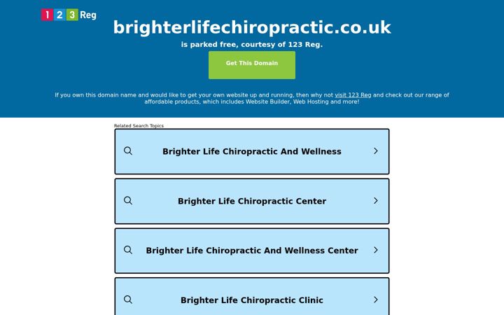 Screenshot of brighterlifechiropractic.co.uk