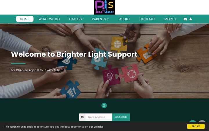 Posnetek zaslona brighterlightsupport.co.uk