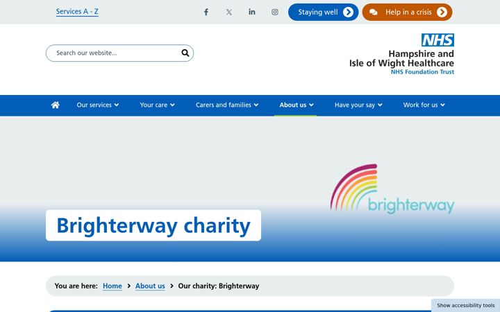 Screenshot of brighterway.org.uk