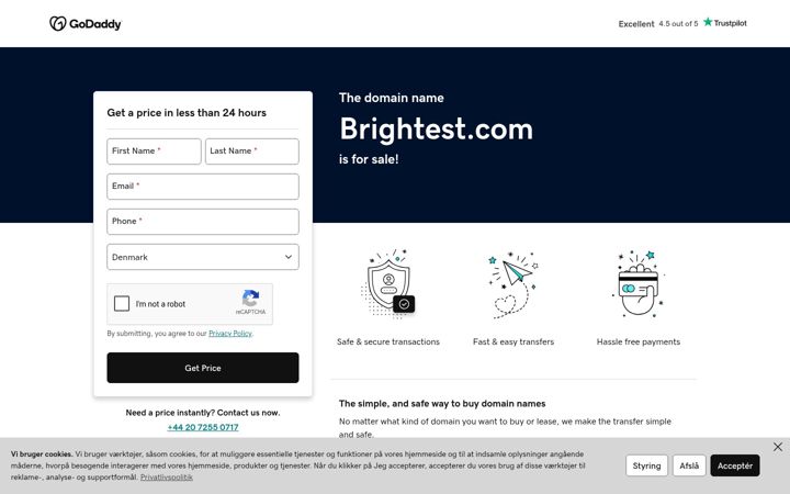 Screenshot of brightest.com