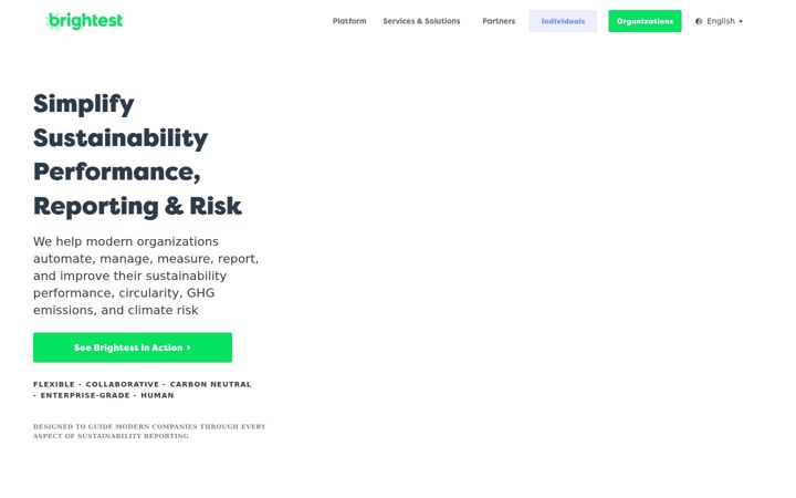 Screenshot of brightest.io