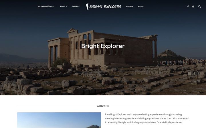 Screenshot of brightexplorer.com