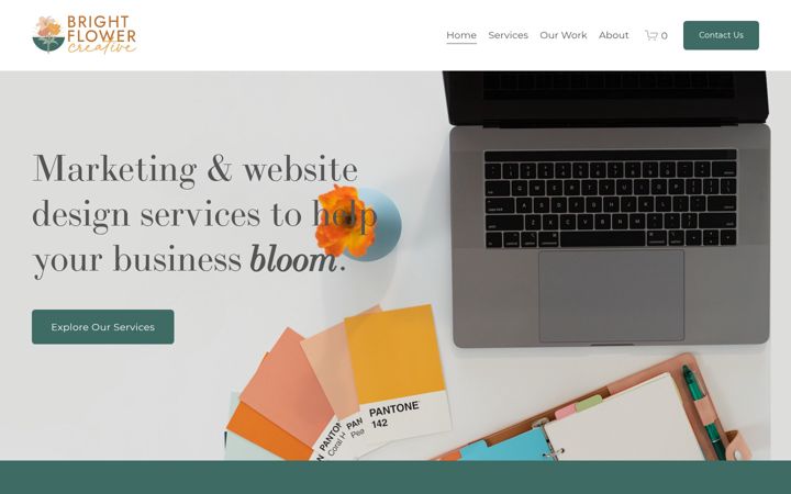 Screenshot of brightflowercreative.com