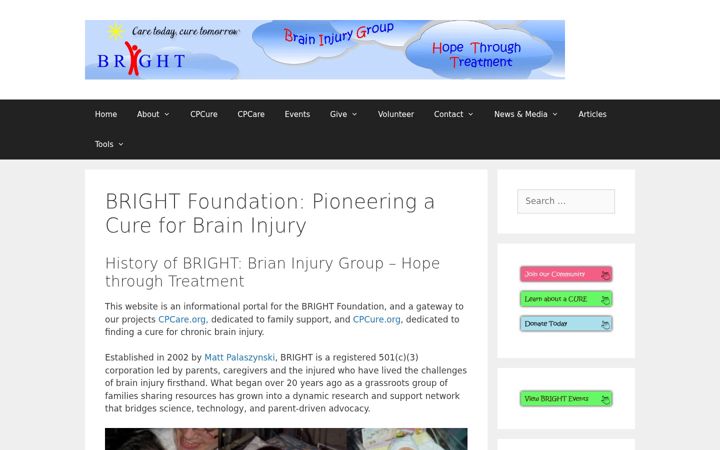 Screenshot of brightfoundation.com