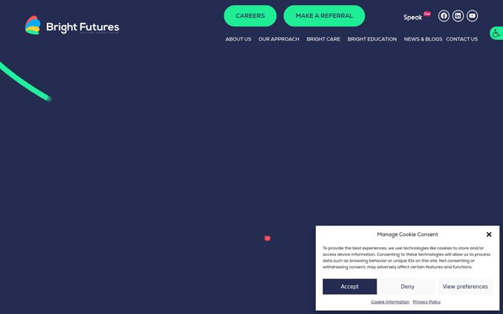 Screenshot of brightfuturescare.co.uk
