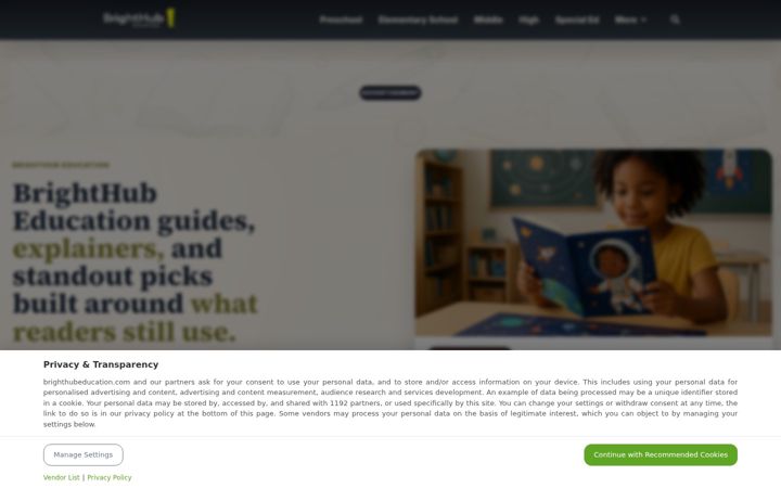 Snímek obrazovky brighthubeducation.com