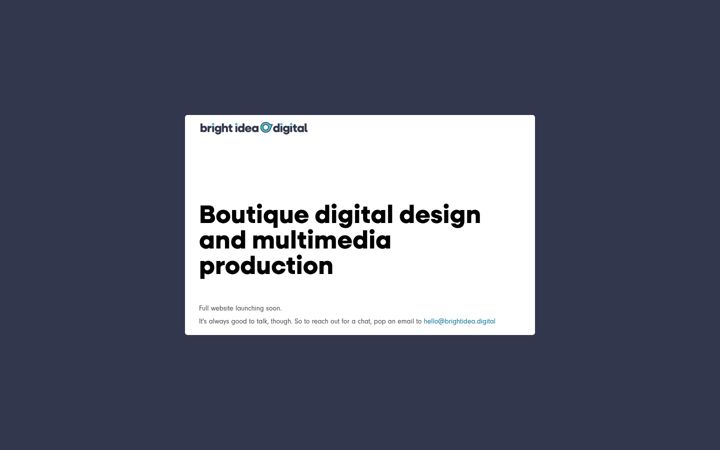 Screenshot of brightidea.digital