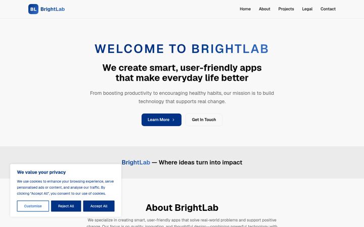 Captură de ecran a brightlab.dev