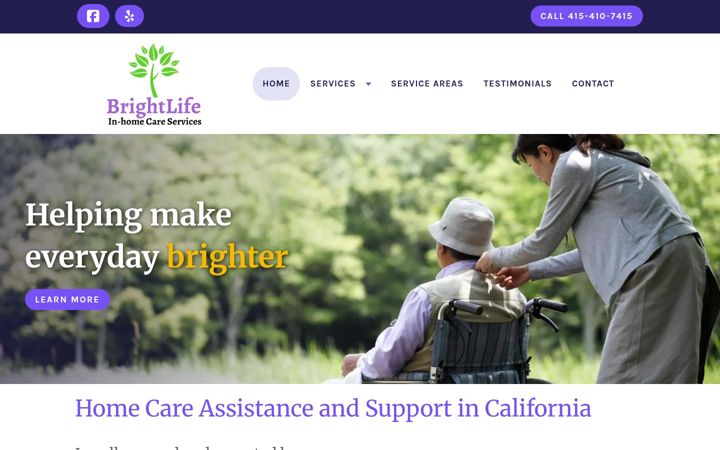 Screenshot of brightlifecares.com