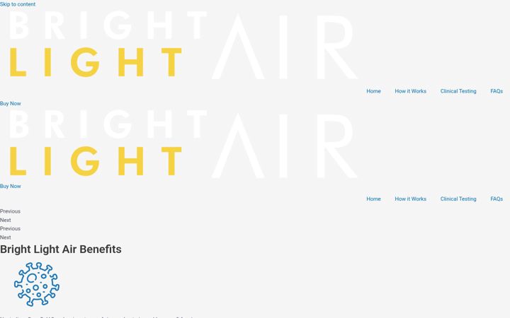 Screenshot of brightlightair.com