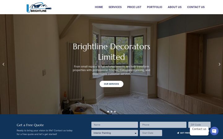 Screenshot of brightline.uk