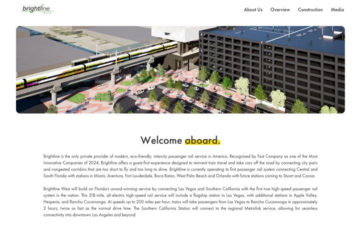 Screenshot of brightlinewest.com