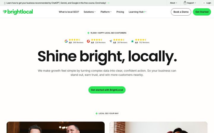 Screenshot of brightlocal.com