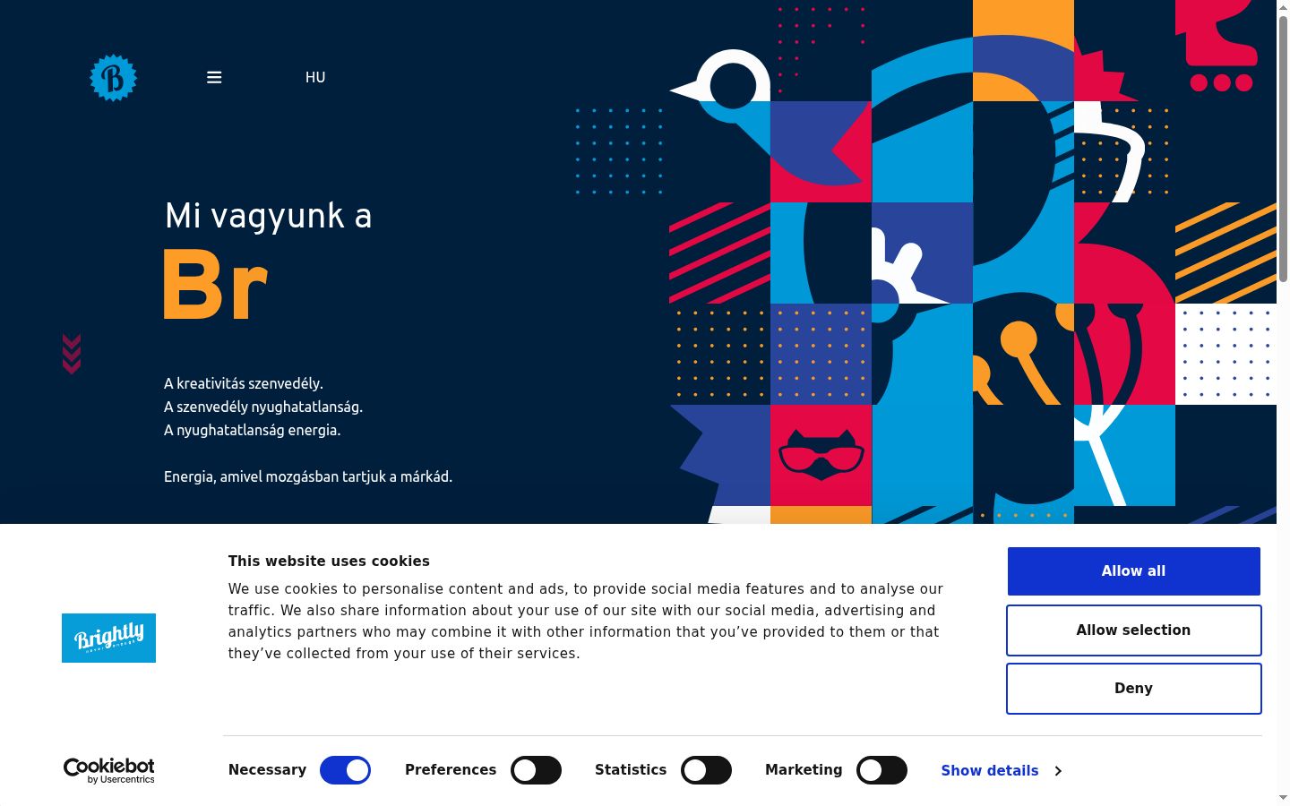 Screenshot del banner di consenso mostrato prima di qualsiasi interazione